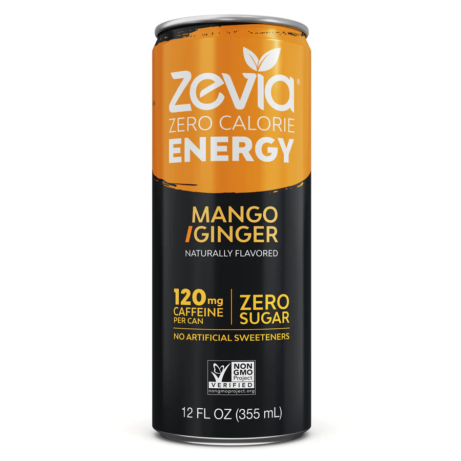 Zevia Energy Drink - Mango Ginger (12x355ml) (jit) - Pantree Food Service