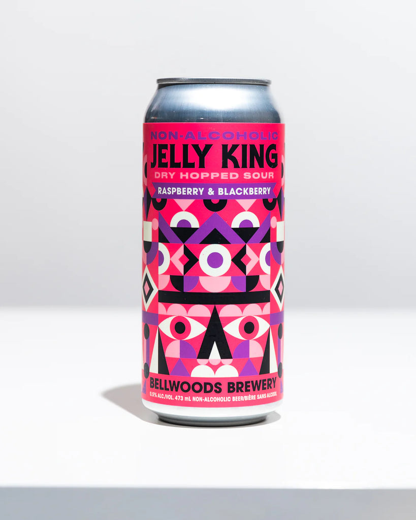 Jelly King with Raspberry & Blackberry Non-Alc Dry Hopped Sour (24x473ml) (jit) - Pantree Food Service