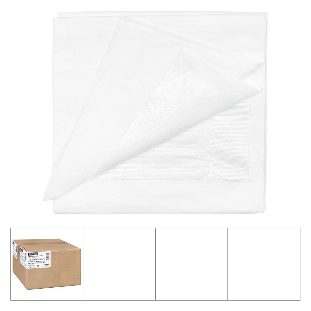 Plastic Table Covers - White - 54x108" (jit) - Pantree Food Service