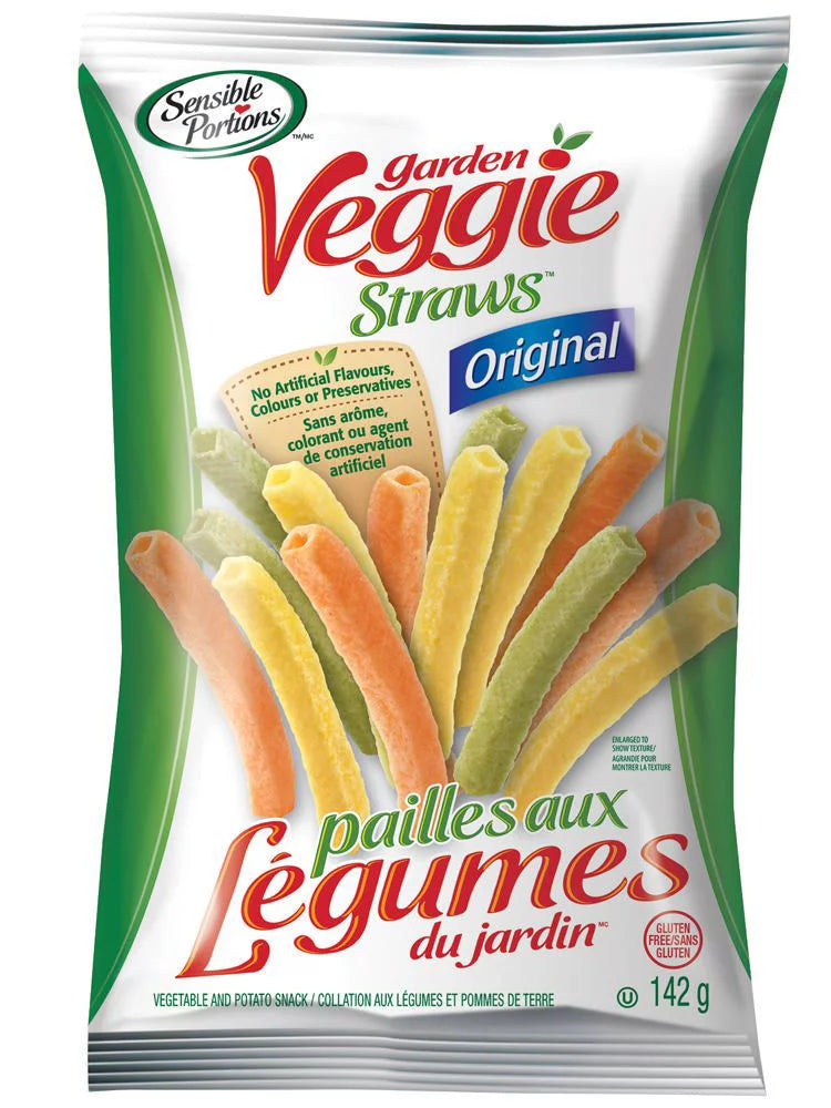 Sensible Portions Garden Veggie Straws Original (Gluten Free, Non-GMO, Kosher) (12-142 g ) (jit) - Pantree Food Service