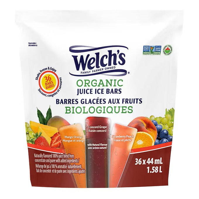 Welch's Organic Juice Ice Bars (36x44ml) - Pantree Food Service
