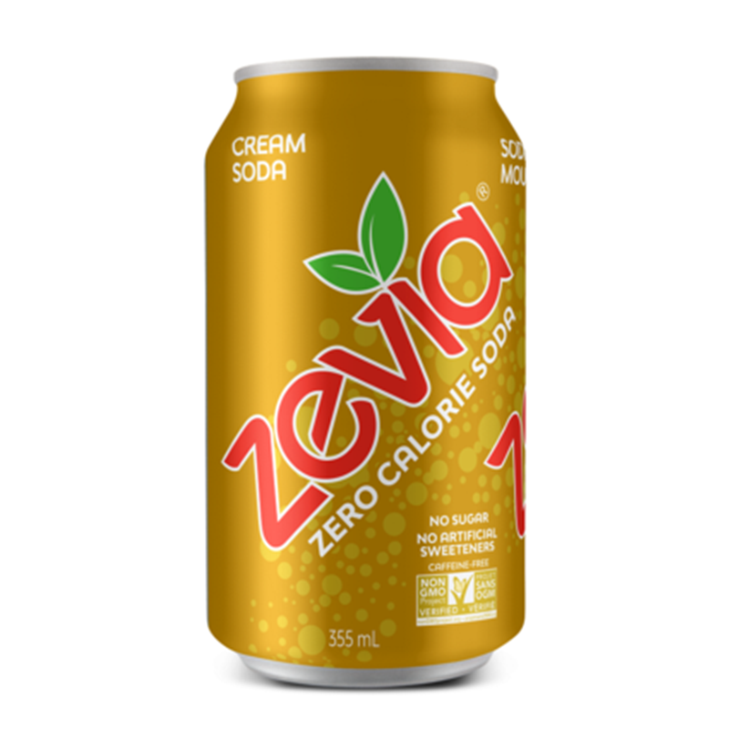 Zevia Soda - Cream Soda (24x355ml) (jit) - Pantree Food Service