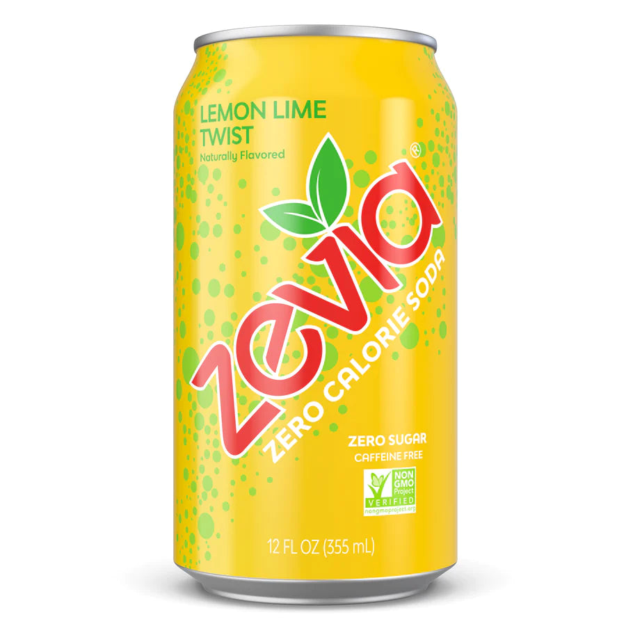 Zevia Soda - Lemon Lime Twist (24x355ml) (jit) - Pantree Food Service