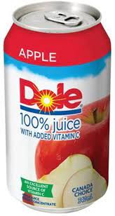 Dole 100% Apple Juice Can (12-340 mL) - Pantree Food Service