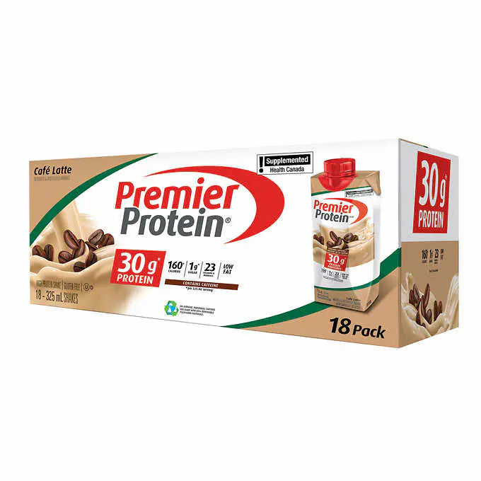 Premier Protein Shake - Café Latte (18 x 325ml) - Pantree Food Service