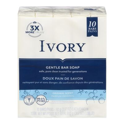 Ivory Soap Bars - Original (10x90g bars) (jit) - Pantree Food Service