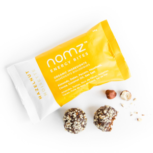 nomz - Energy Bites - Hazelnut (12 pouches / 24 energy bites) - Pantree Food Service