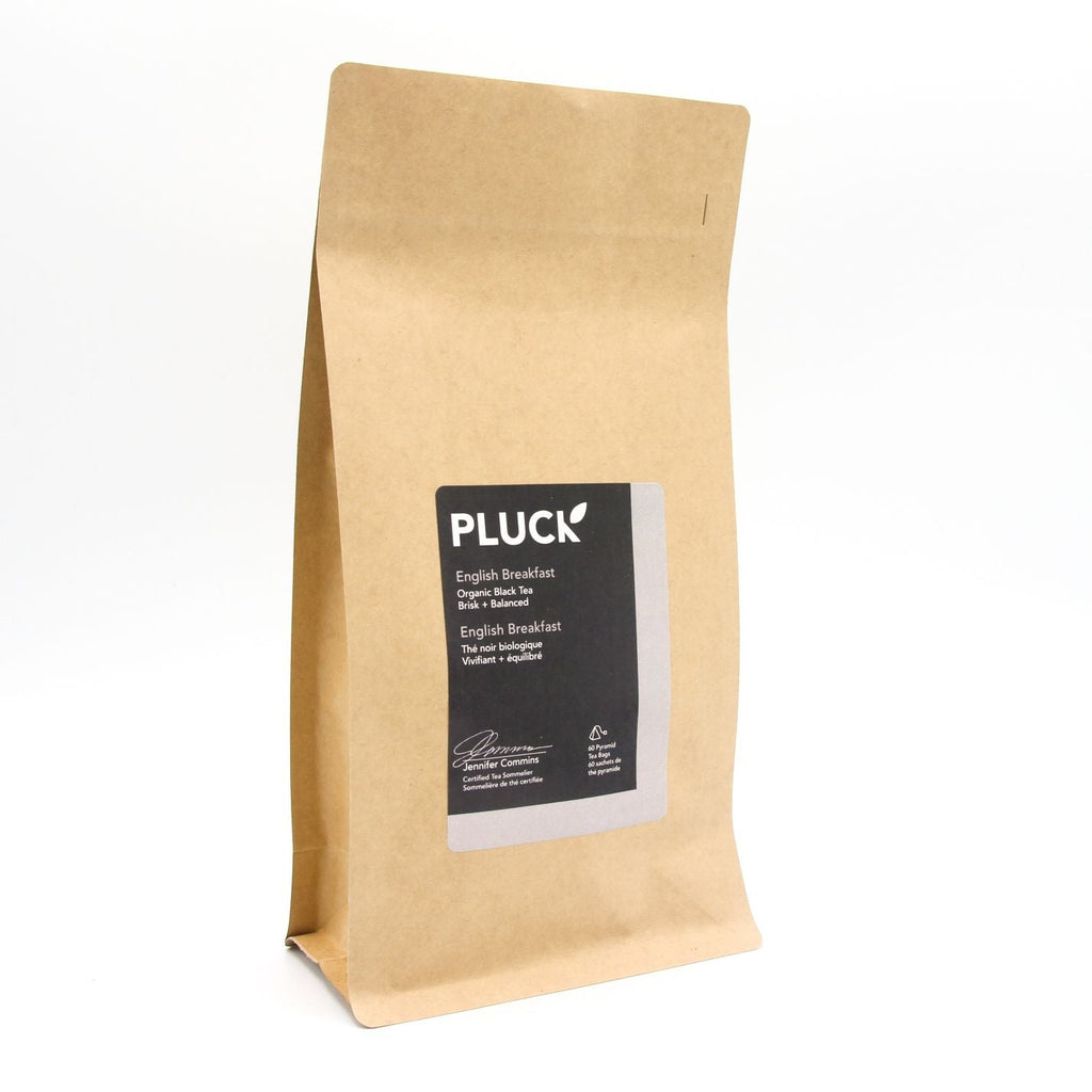 Pluck - LARGE BAG - Organic English Breakfast (60 bags) - Pantree Food Service