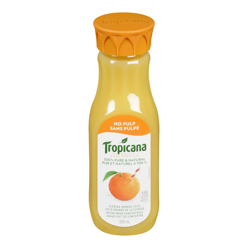 Tropicana Orange Pure Premium (12-355 mL) (jit) - Pantree Food Service