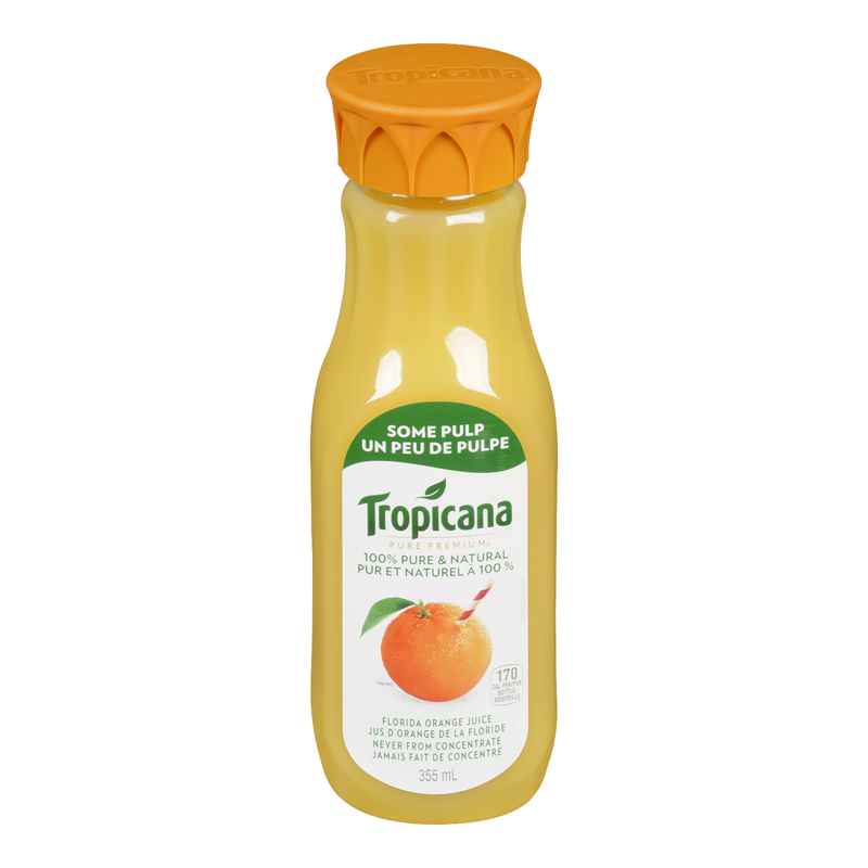 Tropicana Homestyle (Some Pulp) Orange Juice (12-355 mL) (jit) - Pantree Food Service