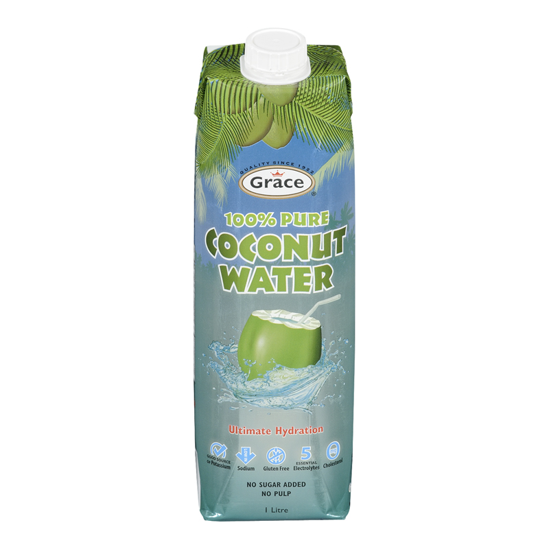 Grace Coconut Water 100% Pure (12 - 1L) (jit) - Pantree Food Service