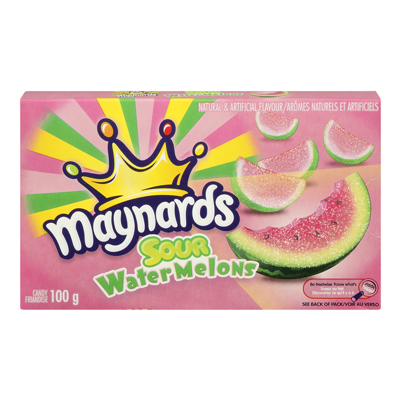 Maynards Sour Watermelon (12-100 g) (jit) - Pantree Food Service