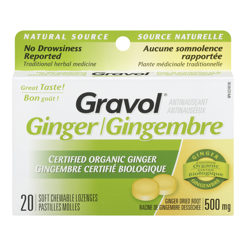 Gravol Ginger Soft Chews (1-20 ea) (jit) - Pantree Food Service