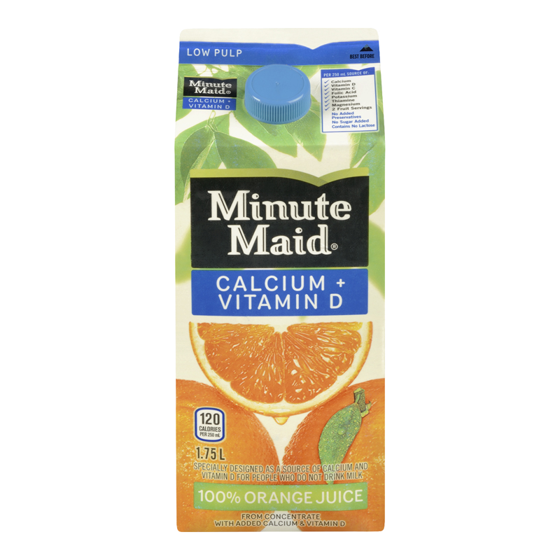 Minute Maid Orange Juice Calcium/Vitamin D - Refrigerated (8-1.75 L) (jit) - Pantree Food Service