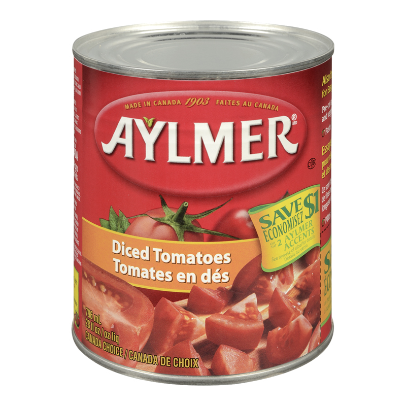 Aylmer Diced Tomatoes (24-796 mL) (jit) - Pantree Food Service
