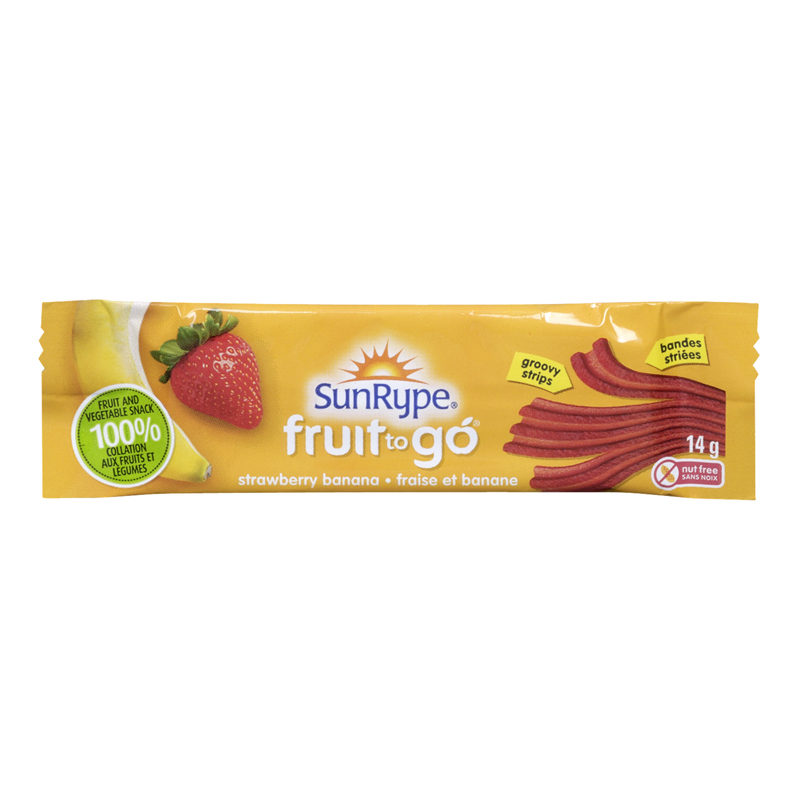 SunRype Fruit To Go Veggie Strawberry Banana (Gluten Free, Peanut Free, Vegan) (154-14 g) (jit) - Pantree Food Service