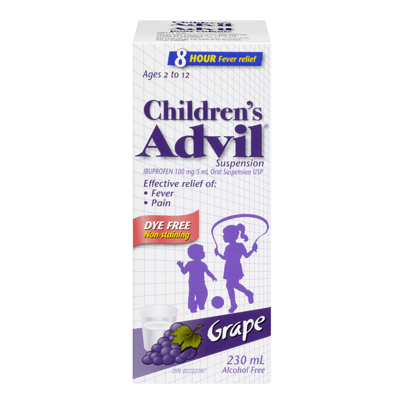 Advil Childrens Grape Dye Free (1-230 mL) (jit) - Pantree Food Service