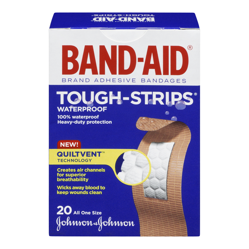 Band Aid Tough Strips Waterproof (1-20 ea) (jit) - Pantree Food Service