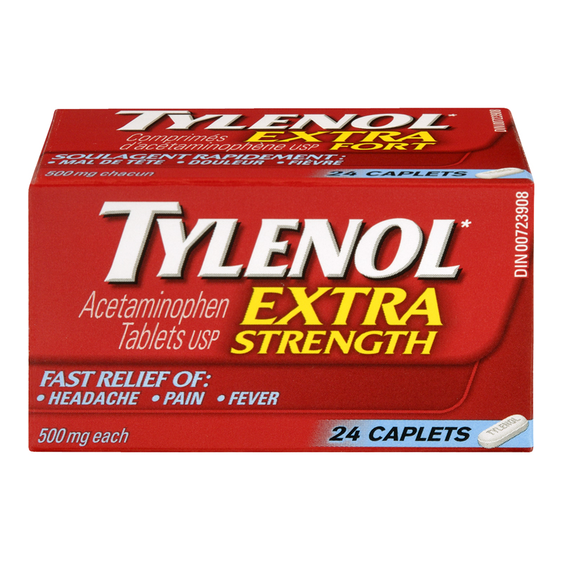 Tylenol Extra Strength Caplets - 1 unit (1-24 ea) - Pantree Food Service