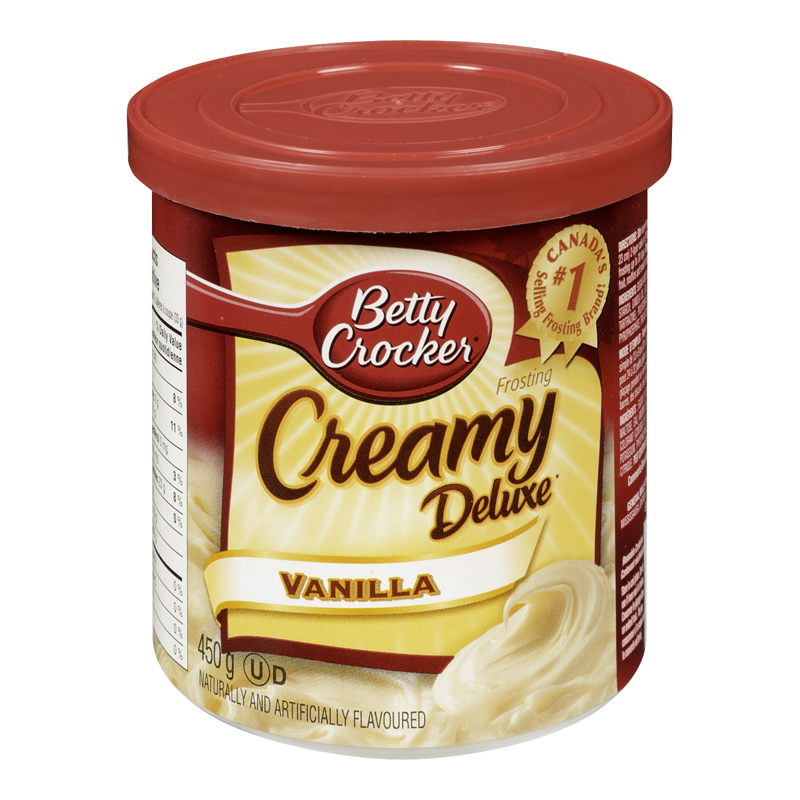 Betty Crocker Frosting Creamy Deluxe Vanilla (12-450 g) (jit) - Pantree Food Service