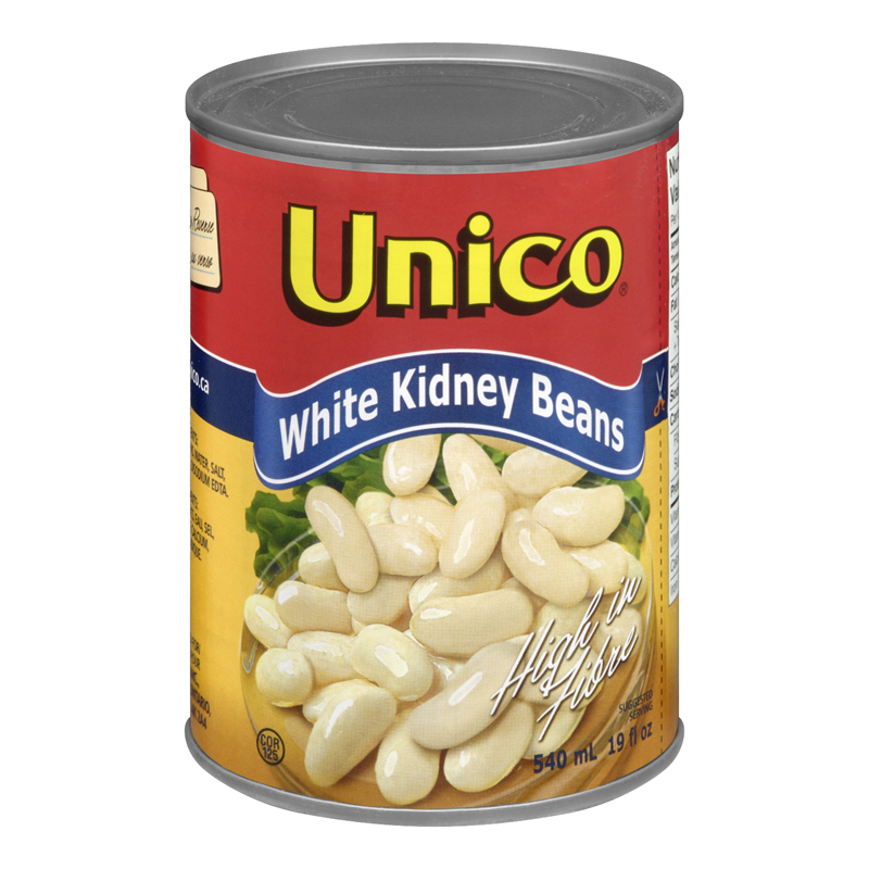 Unico White Kidney Beans (24-540 mL) (jit) - Pantree Food Service