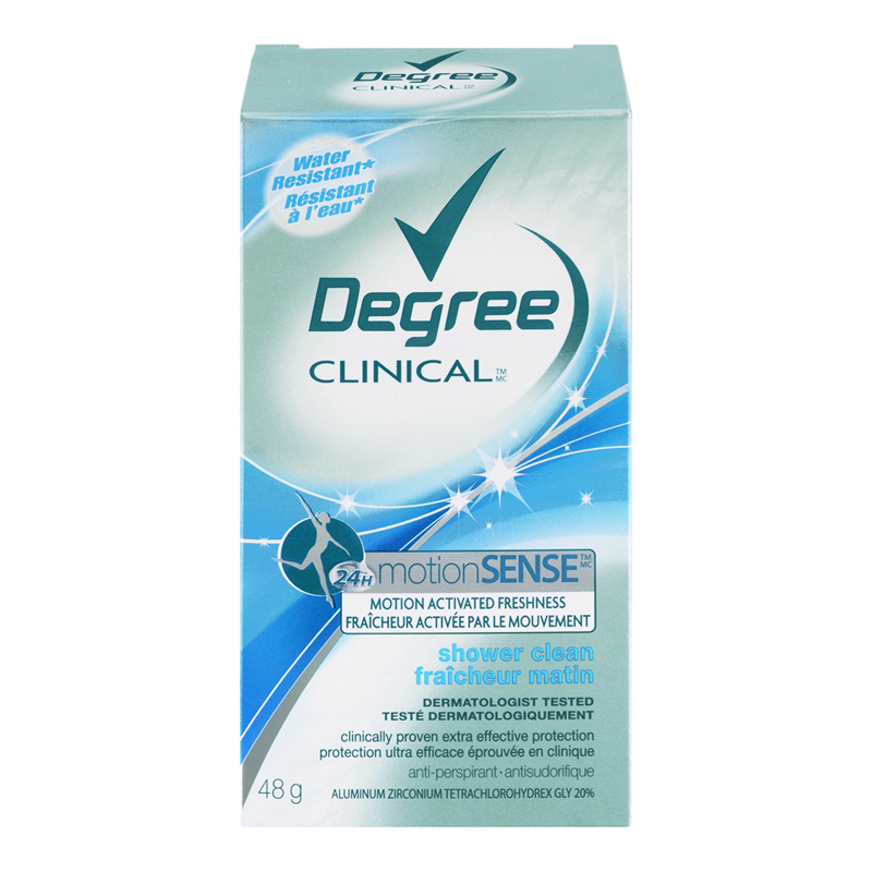 Degree Clinical Strength Shower Clean Deodorant (3-48 g) (jit) - Pantree Food Service