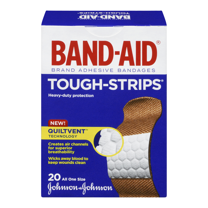 Bandaid Tough Strips Bandages (1-20 ea) - Pantree Food Service