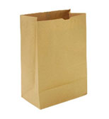 20 Lb Kraft Paper Bag ( 8.25"x5.25"x16 1/8") (500 Per Case) (jit) - Pantree Food Service