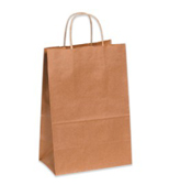 Kraft Handle Bag (8"x4.75"x10.25") (250 Per Case) (jit) - Pantree Food Service