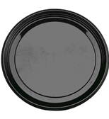 12" Flat Black Plastic Round Tray Onyx (36 Per Case) (jit) - Pantree Food Service