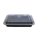 Tripack Plastic Rectangular 5"x4" 16oz Microwavable Container/lid (150 Per Case) (jit) - Pantree Food Service