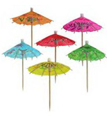 Paper Parasol Toothpick - Assorted Colours (10-144's) (jit) - Pantree Food Service