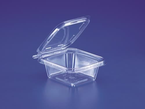 12 Oz Clear Plastic Hinged Flat Tamper Evident Container (240 Per Case) (jit) - Pantree Food Service