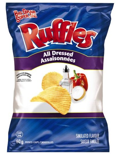 Ruffles All Dressed - Big Grab (Kosher) (36-60 g) (jit) - Pantree Food Service