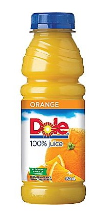 Dole 100% Orange Juice (12-450 mL) - Pantree Food Service