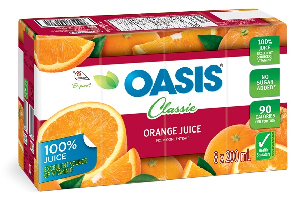 Oasis Juice Orange Pure Breakfast (Tetra) (32-200 mL) (jit) - Pantree Food Service