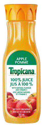 Tropicana Temptations 100% Apple (12-355 mL) (jit) - Pantree Food Service