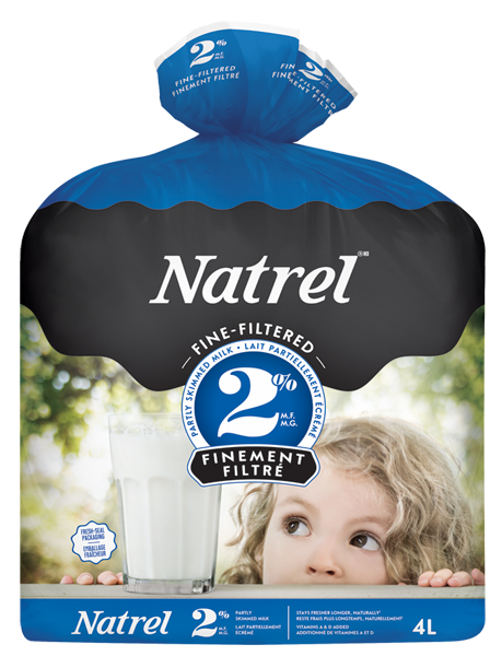 Natrel Fine Filtered 2% Milk (4 L Bag) (jit) - Pantree Food Service