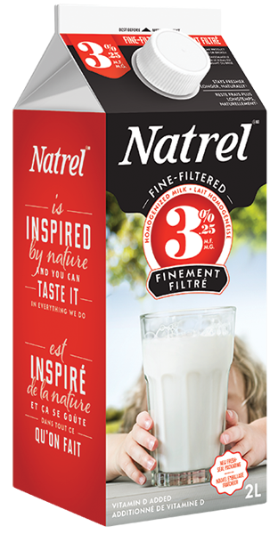 Natrel Fine Filtered Homogenized Milk (2 L) (jit) - Pantree Food Service