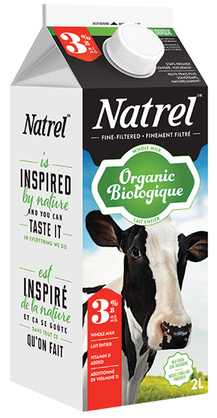 Natrel - 2L ORGANIC Whole Milk (3.8%) (jit) - Pantree Food Service