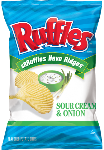 Ruffles Sour Cream & Onion - Single Serve (Kosher) (48-40 g) - Pantree Food Service