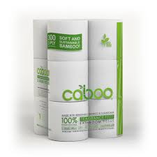 Caboo Bathroom Tissue 2 ply Double Roll- 300 Sheets - 100% Treeless Paper - Made with Bamboo & Sugarcane (6 - 12 Rolls) (jit) - Pantree Food Service