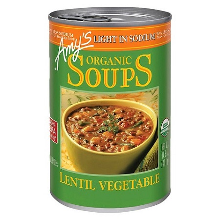 Amy's Kitchen Low Sodium Soup Lentil Vegetable (Gluten Free, Organic, Vegan, Kosher, Peanut Free) (12-398 mL) (jit) - Pantree Food Service