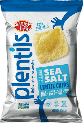 Enjoy Life Plentils Lentil Chips Sea Salt (Gluten Free, Non-GMO, Peanut Free, Kosher, Vegan) (12 - 113 g) (jit) - Pantree Food Service