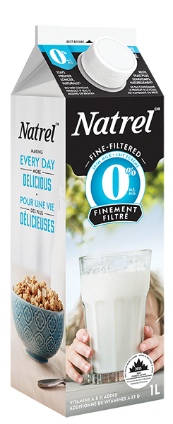 Natrel - 1L Skim Milk (0%) - Pantree Food Service
