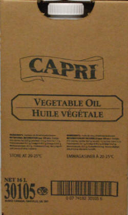 Capri Vegetable Oil (1-16 L) (jit) - Pantree Food Service