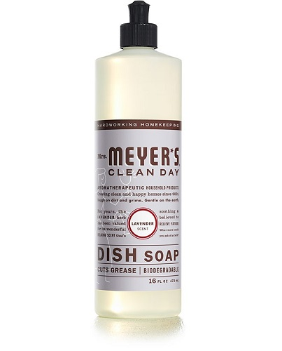 Mrs. Meyers Clean Day Dish Soap Lavender -  (Does not contain chlorine bleach, ammonia, petroleum distillates, parabens, phosphates or phthalates. Concentrated, biodegradable formulas) (6-473 - Pantree Food Service