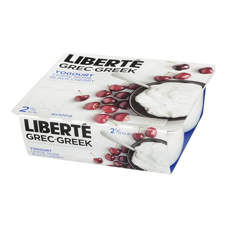 Liberte Greek Yogurt 2% Cherry (24-100 g) (jit) - Pantree Food Service