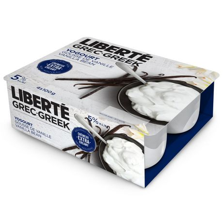Liberte Greek Yogurt Extra Creamy 5% Vanilla Bean (24-100 g) (jit) - Pantree Food Service