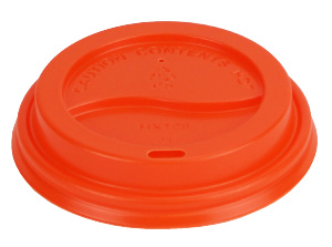 Pronto Orange Dome Lid (Fits 10-24oz Cups) (1000 Per Case) (jit) - Pantree Food Service